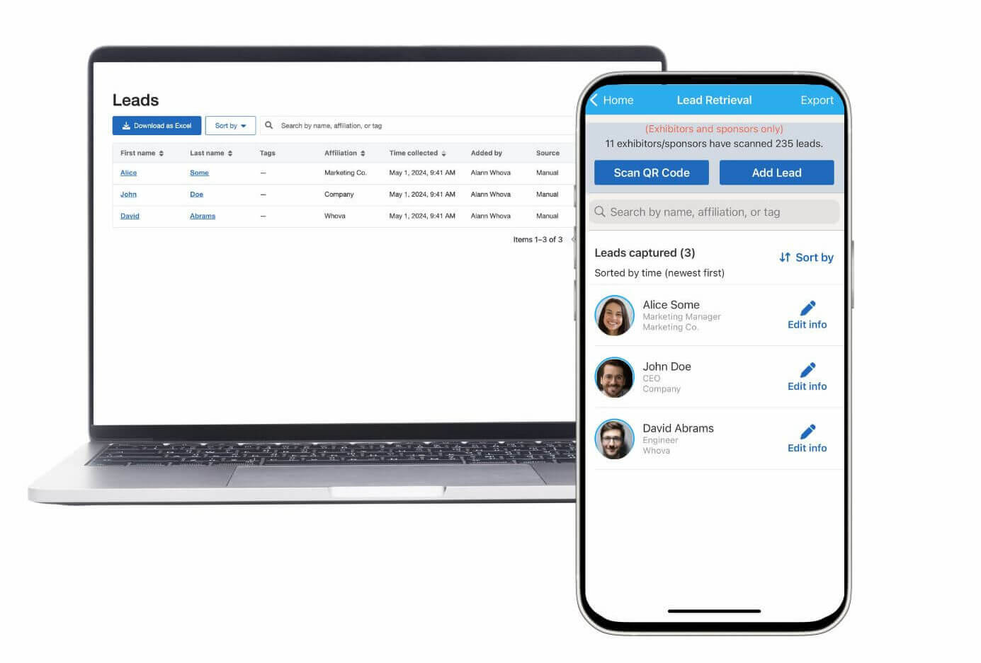 lead retrieval management product shot