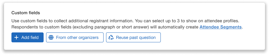 Custom field creation for question forms