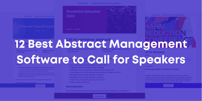 Top 12 Abstract Management Software (Call For Speakers) in 2026