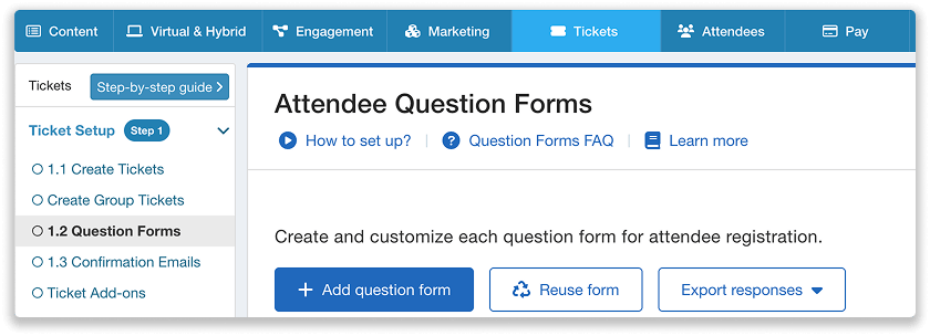 Whova attendee question form feature
