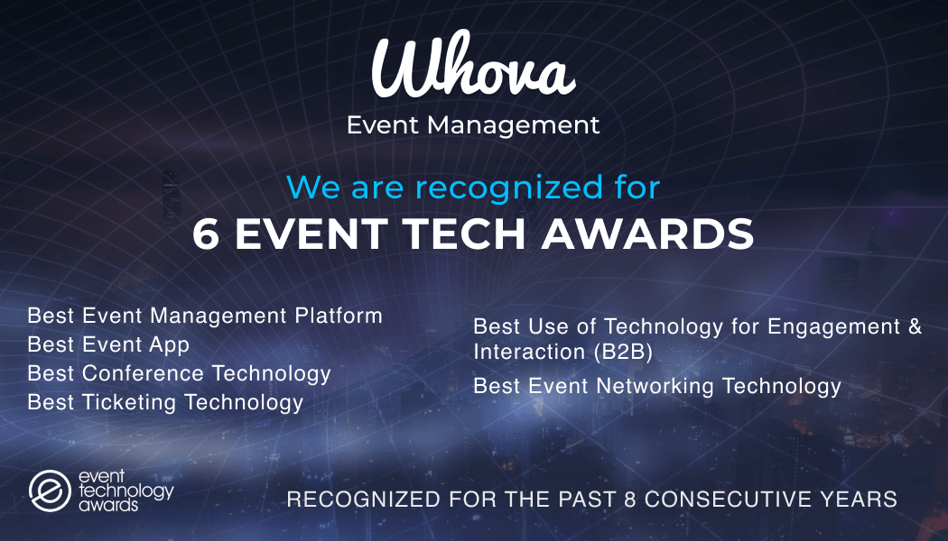 Whova Recognized for 6 Awards at “Oscars” of the Event World
