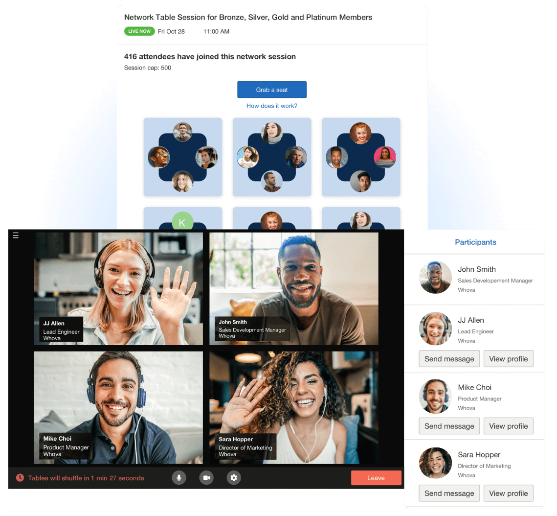 Online speed networking through video call