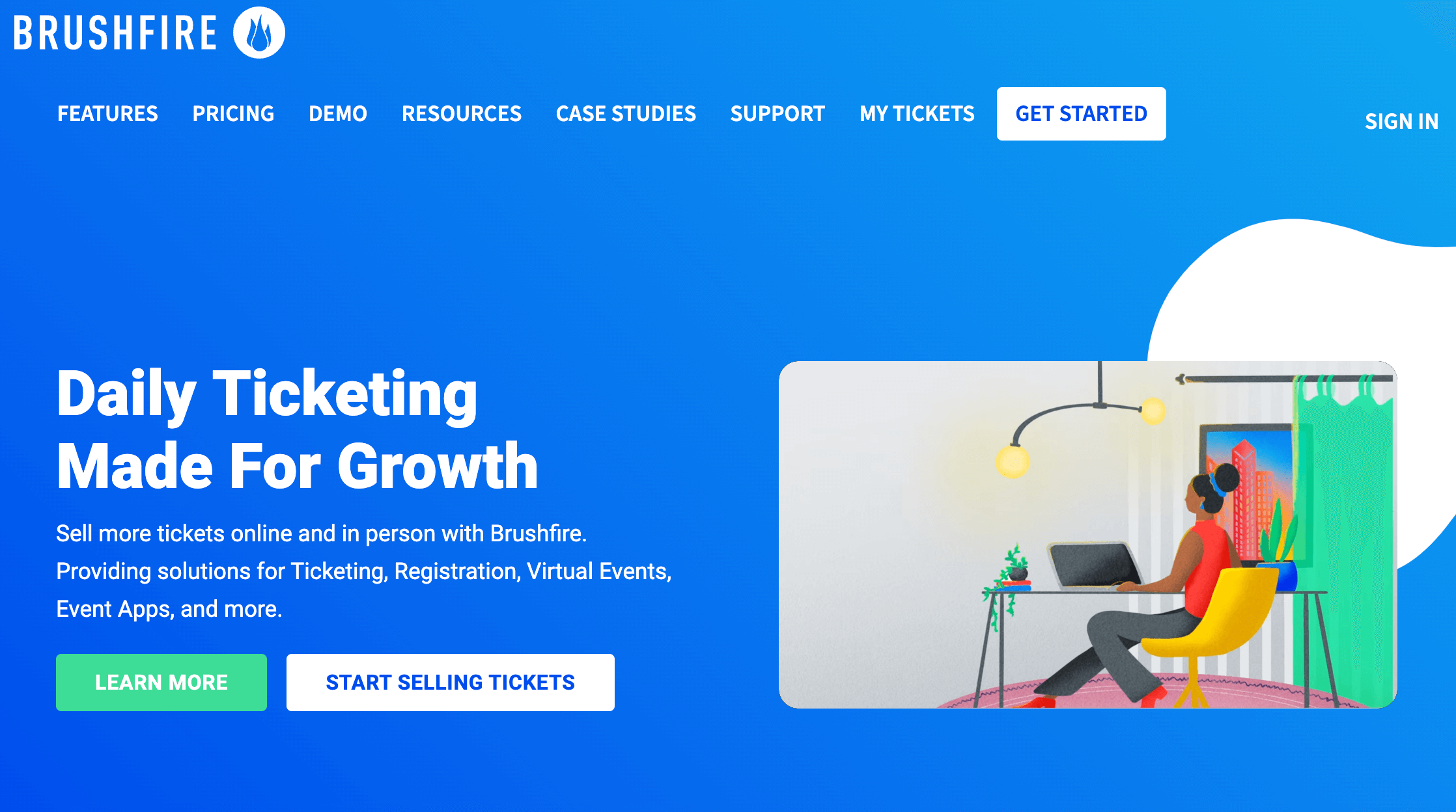 Ticketbud registration page example