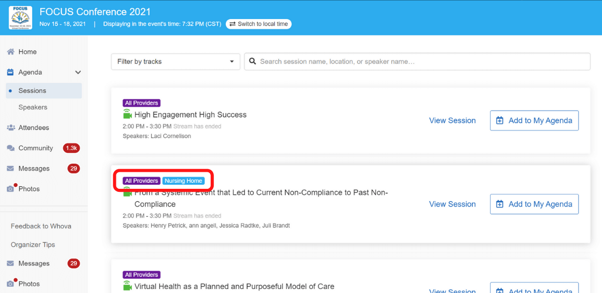 FOCUS Conference 2021 - Tracks