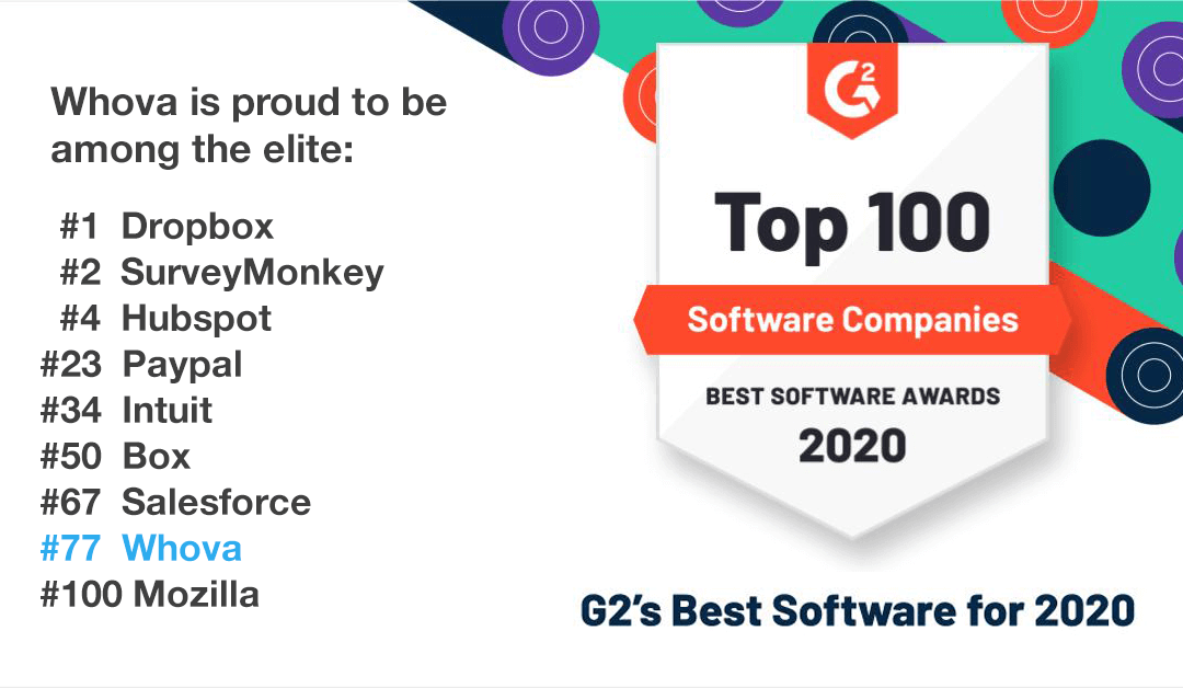 Whova Made it into the Global Top 100 for 2020!