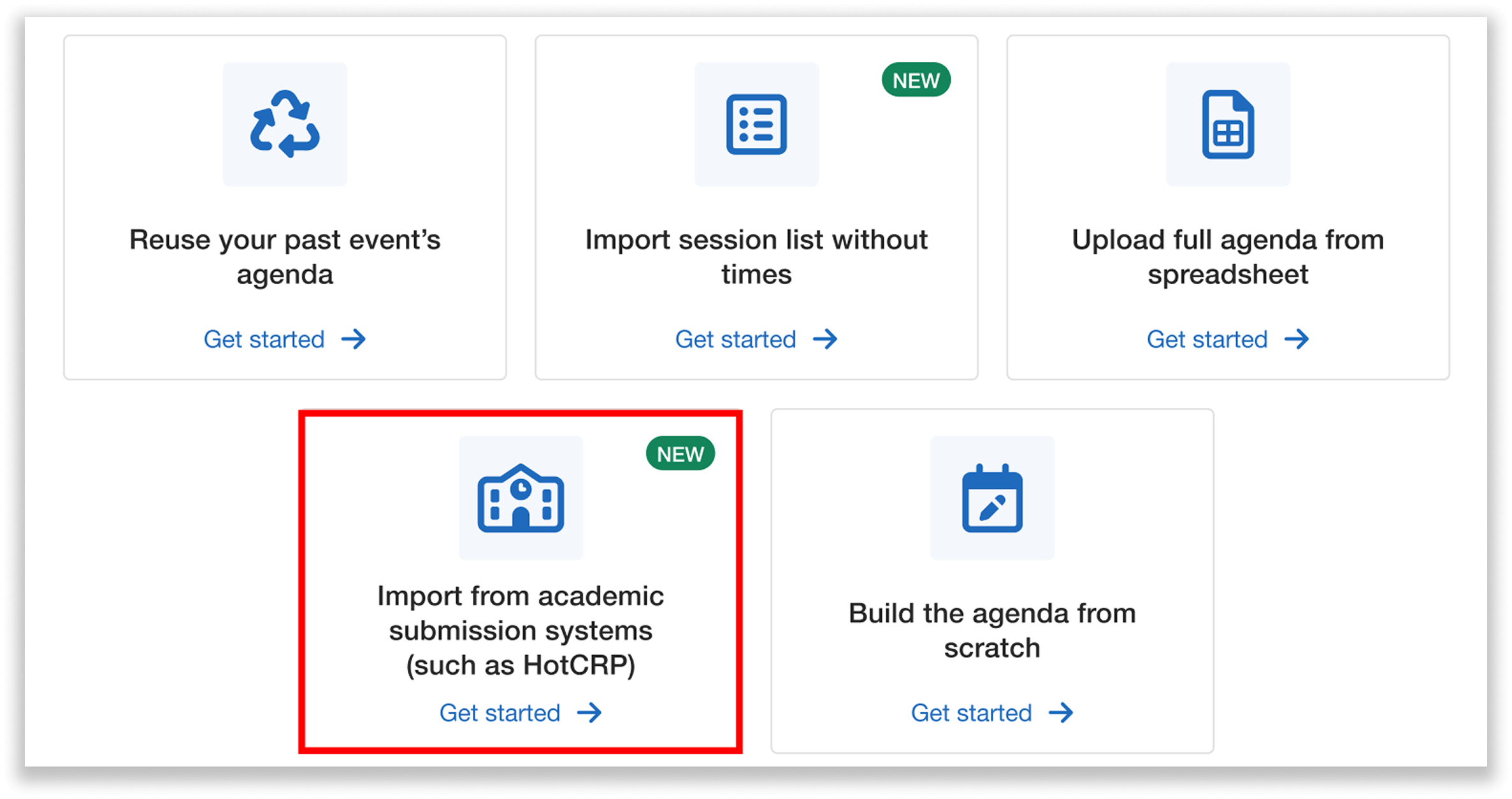 Option to import from HotCRP to build agenda.
