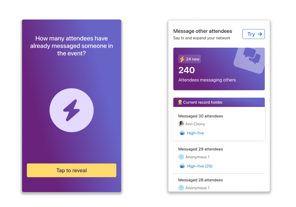 Record holder information reveal card