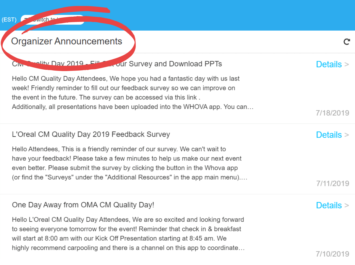 L’Oréal Open Manufacturing America (OMA) CM Quality Day 2019 - Announcements