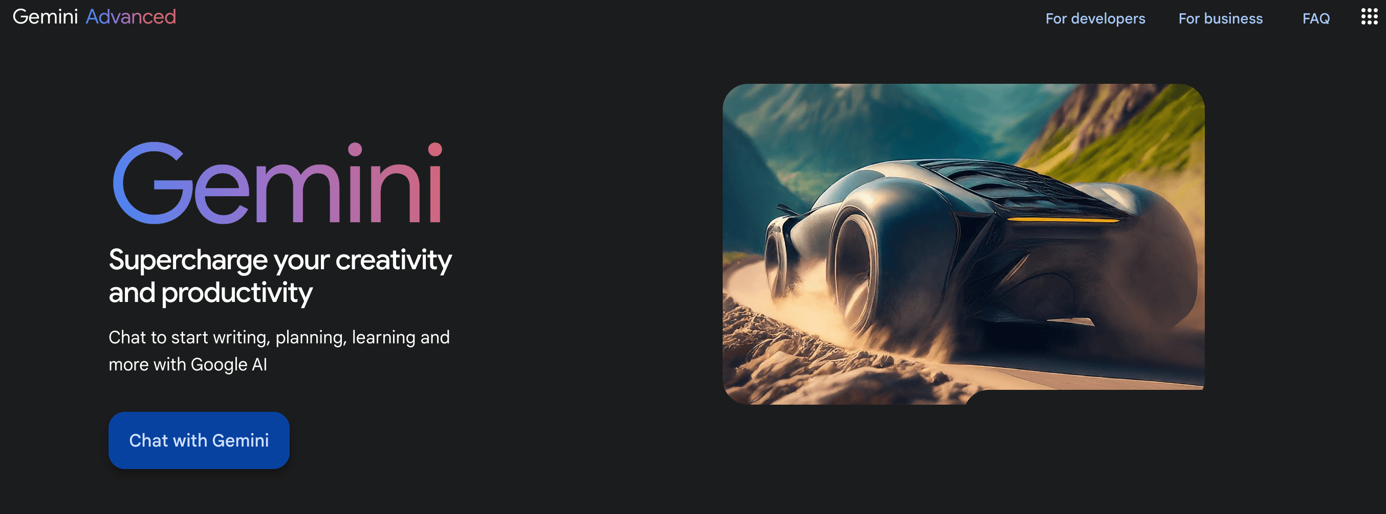 Google gemini website