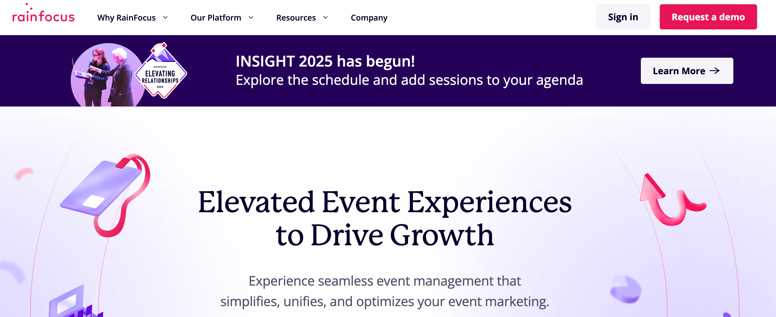 RainFocus website for Cvent comparison