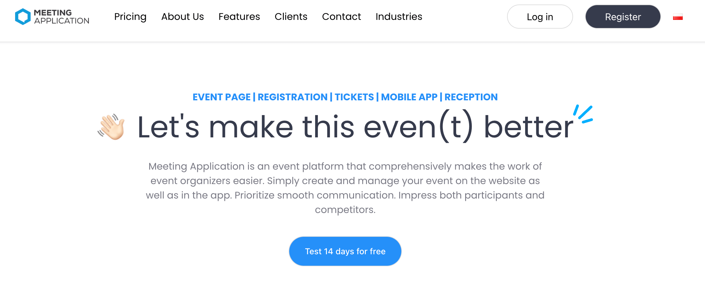 Meeting application website for comparison