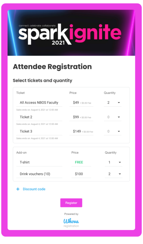 Separate registration - widgets