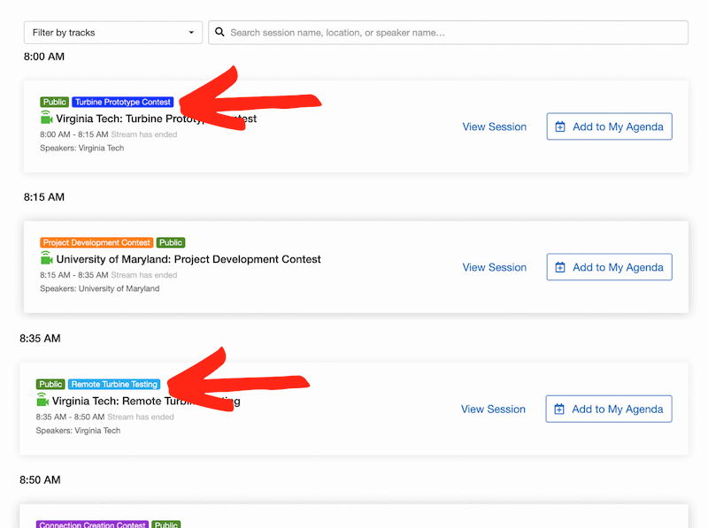 U.S. Department of Energy Collegiate Wind Competition 2021 - Tracks