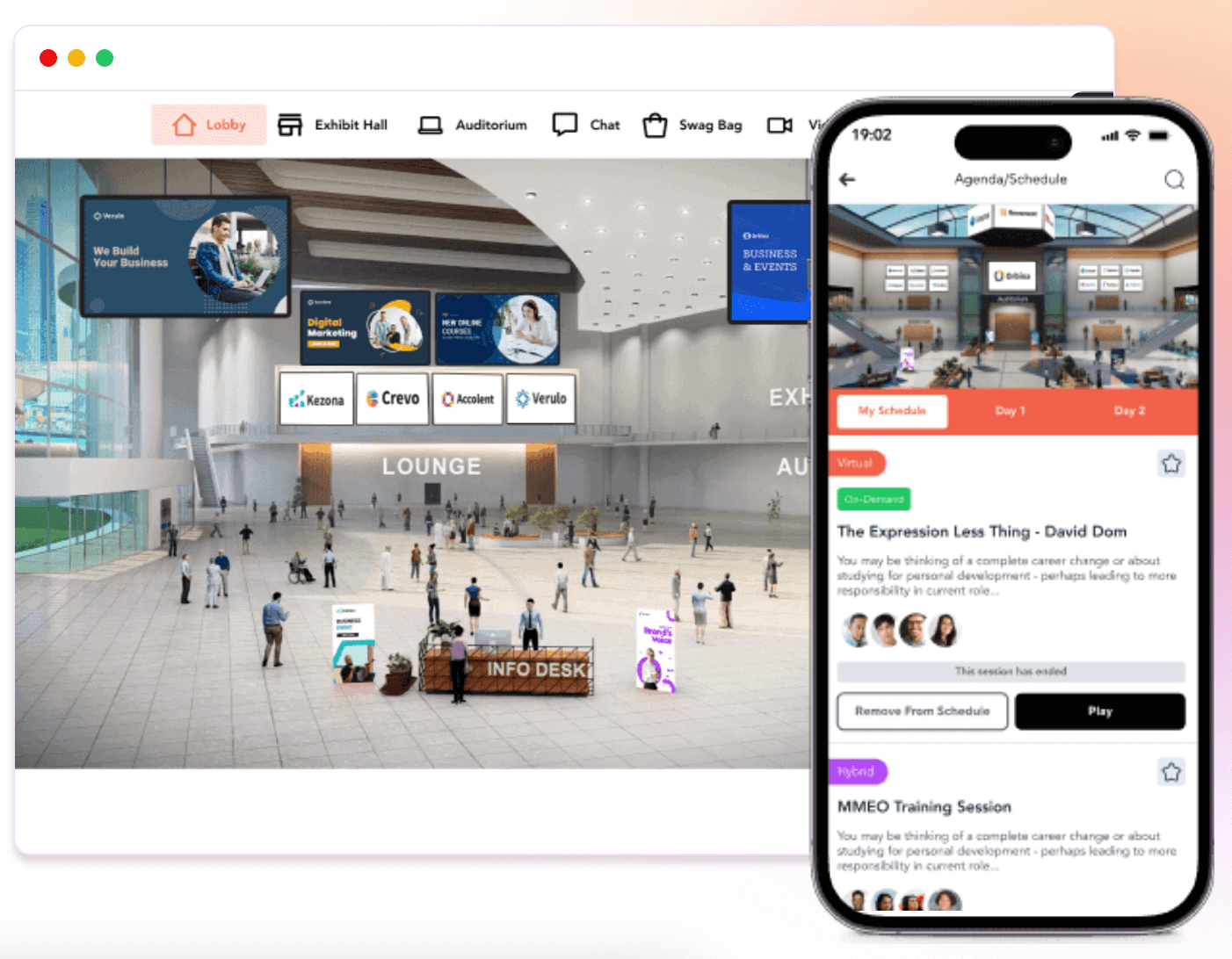 vFairs 3d virtual hall