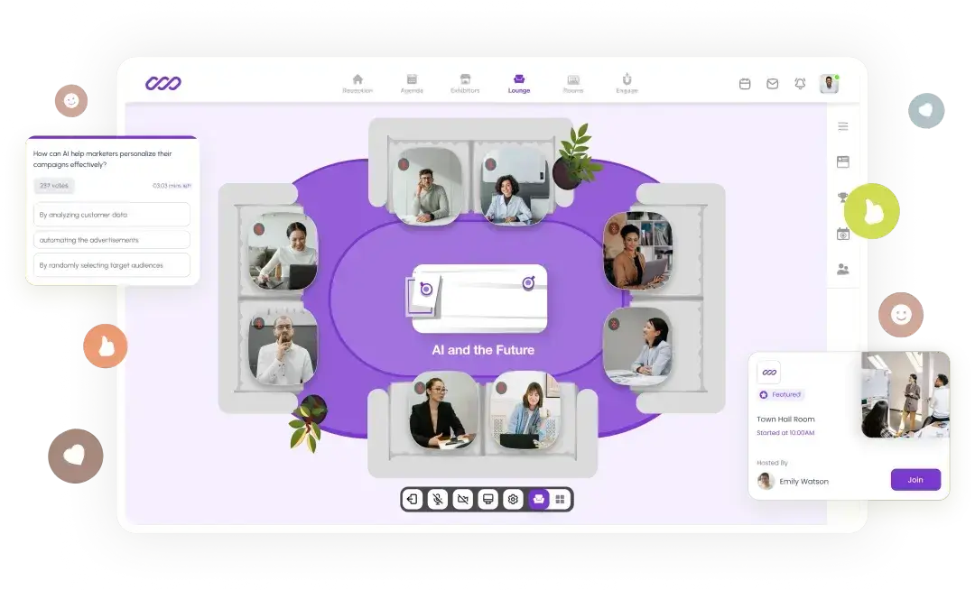 Hubilo virtual lounge